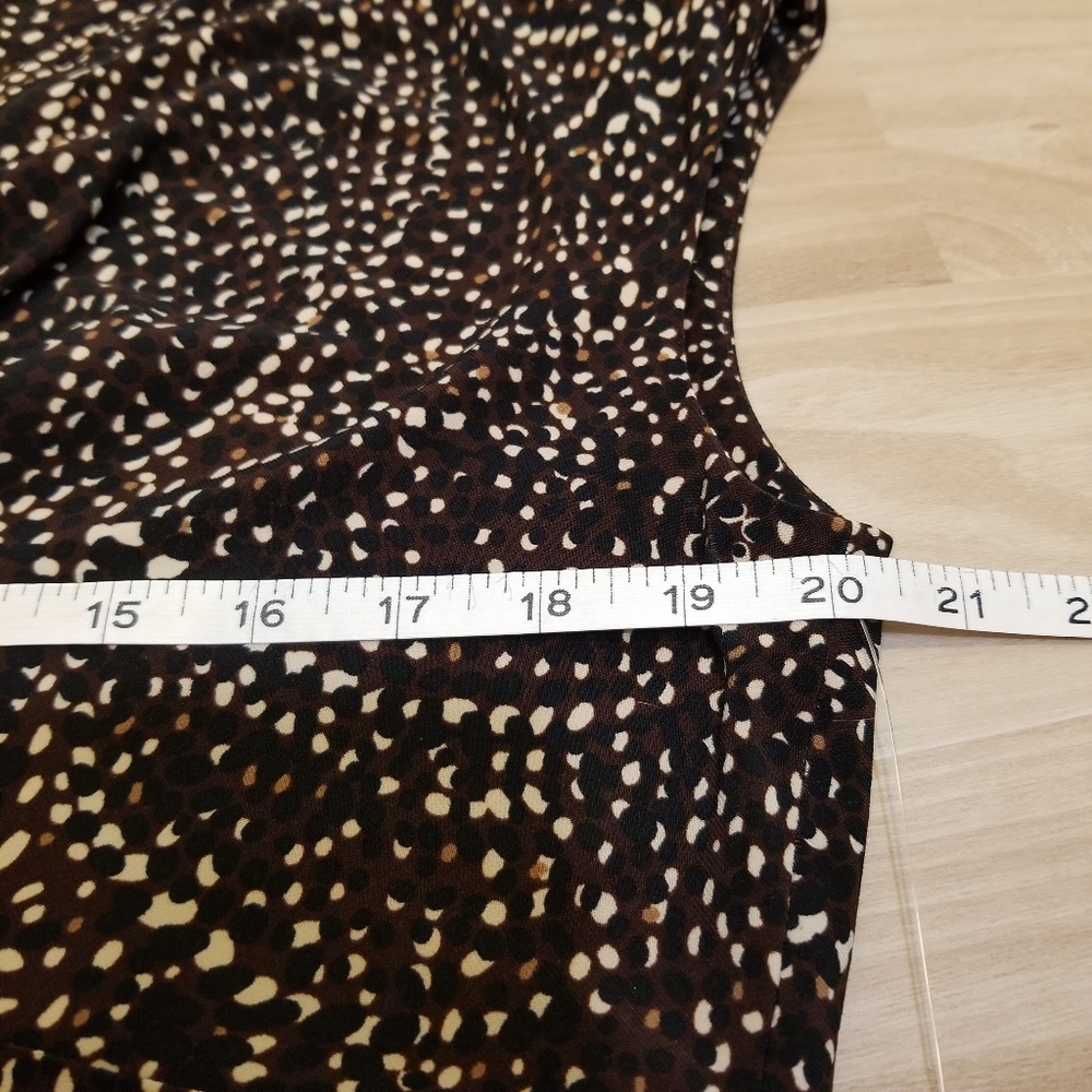 Jones New York dark brown and cream print dress - Picture 4 of 6
